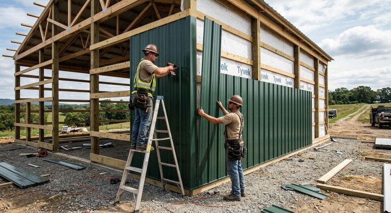 Pole Barn Siding Installation in Blue Ridge, GA